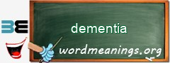 WordMeaning blackboard for dementia